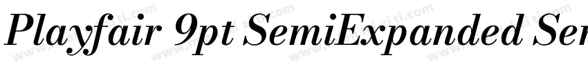 Playfair 9pt SemiExpanded SemiBold字体转换